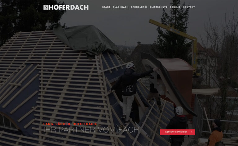 Hofer Dach AG - Frontend Webseite